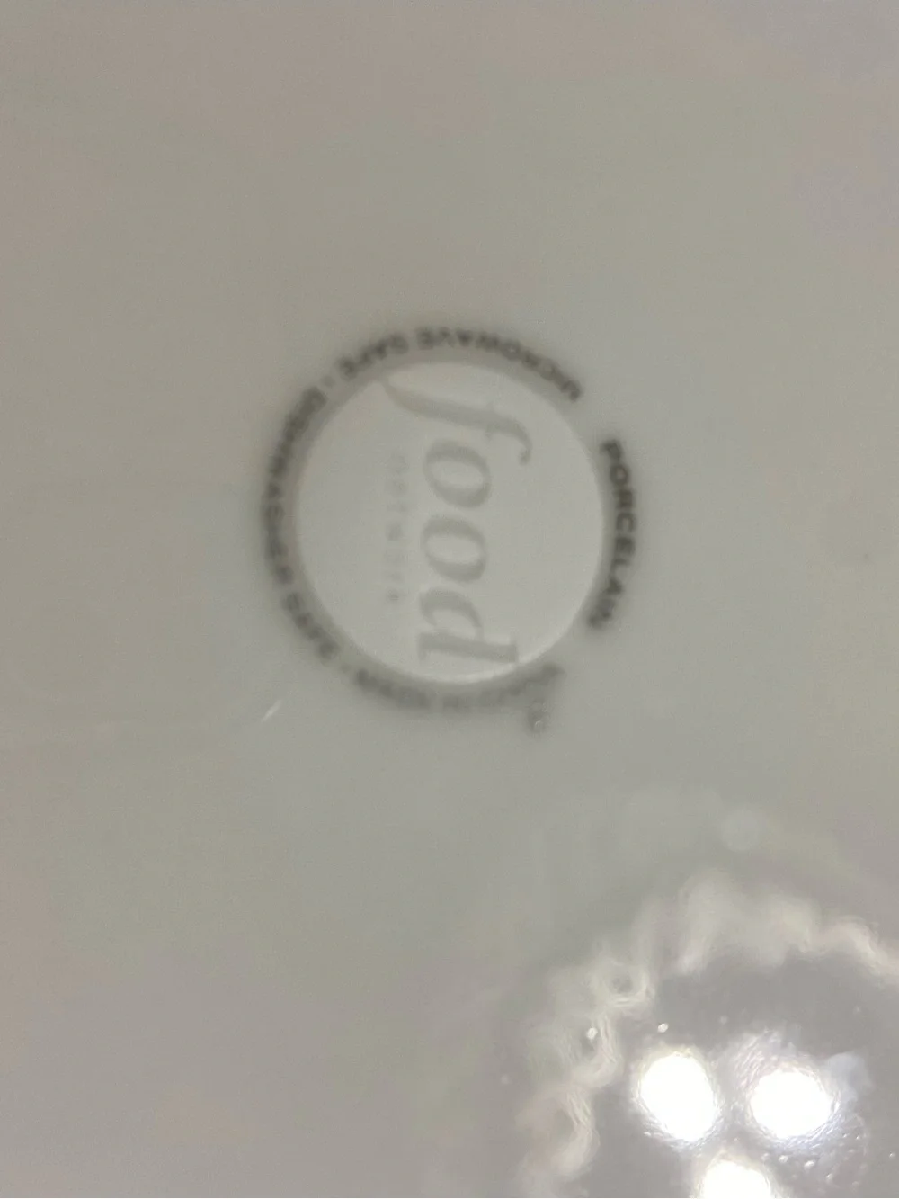 2 Food Network White Ceramic Dinner Plates -Simple Round Design, minor scratches